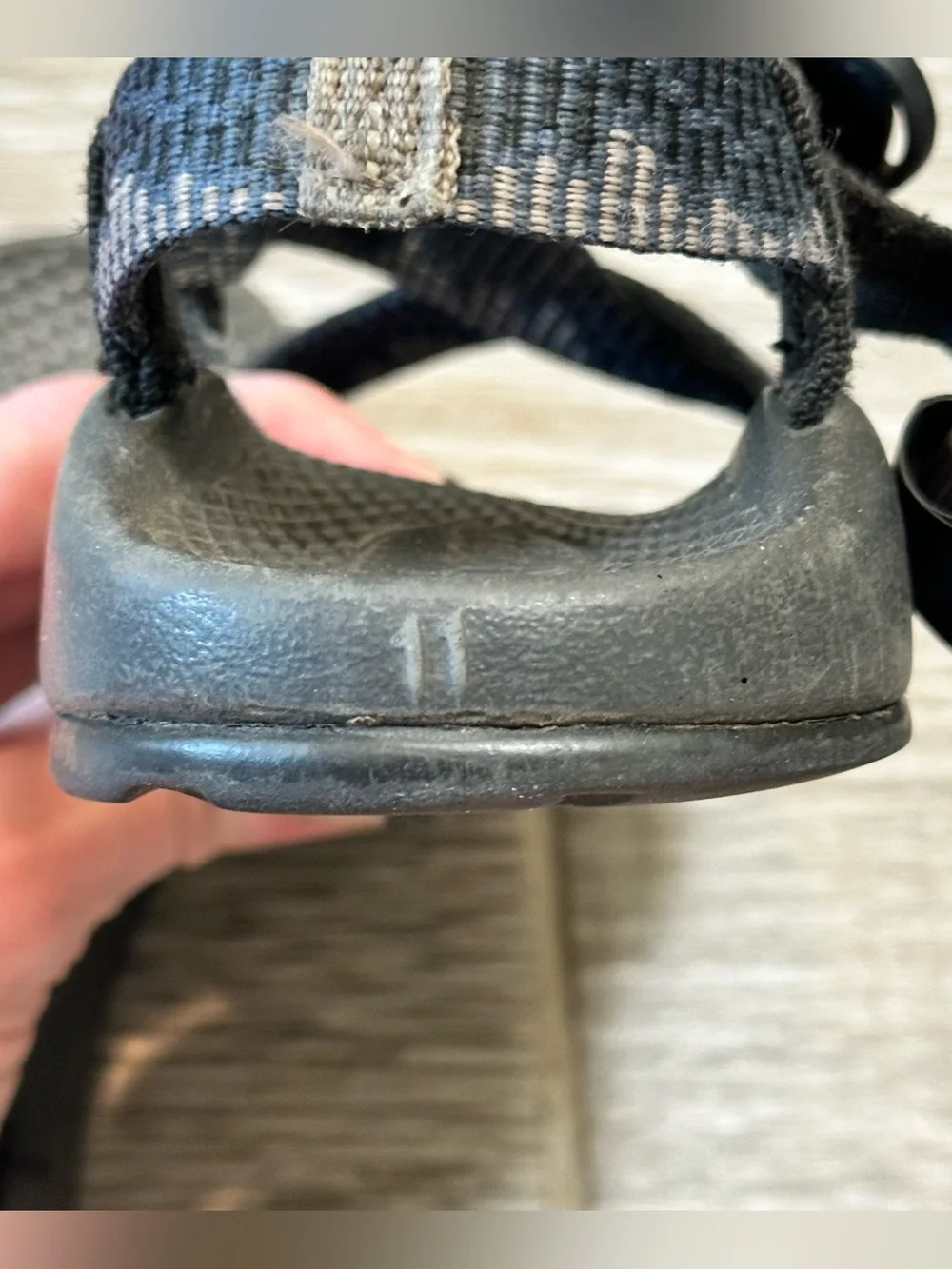 Chaco Kids Z1 EcoTread Athletic Sport Sandal Youth Size 11 Navy Slides Outdoor